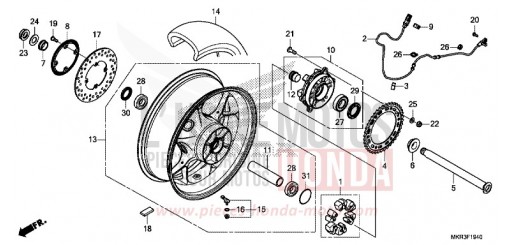 REAR WHEEL CBR1000SPN de 2022